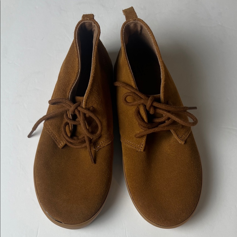 GAP Kids Tan Suede Chukka Cognac‎ Lace-Up Boots